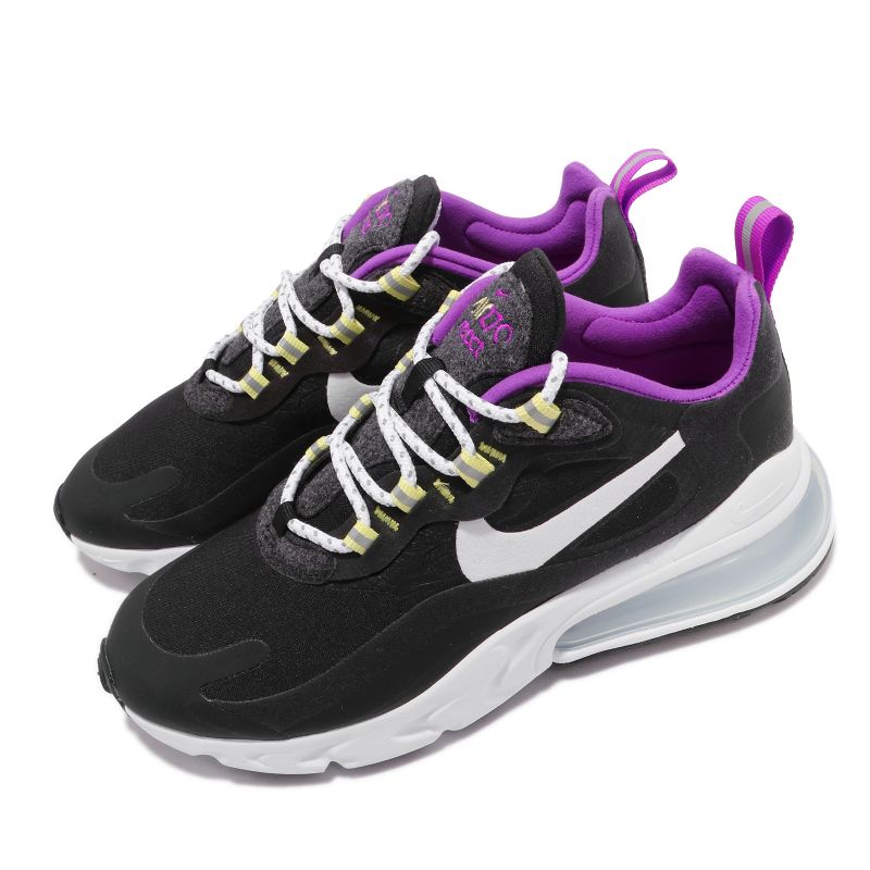 Nike Air Max 270 React See Férfi Futó Fekete / Élénk Lila / Fehér