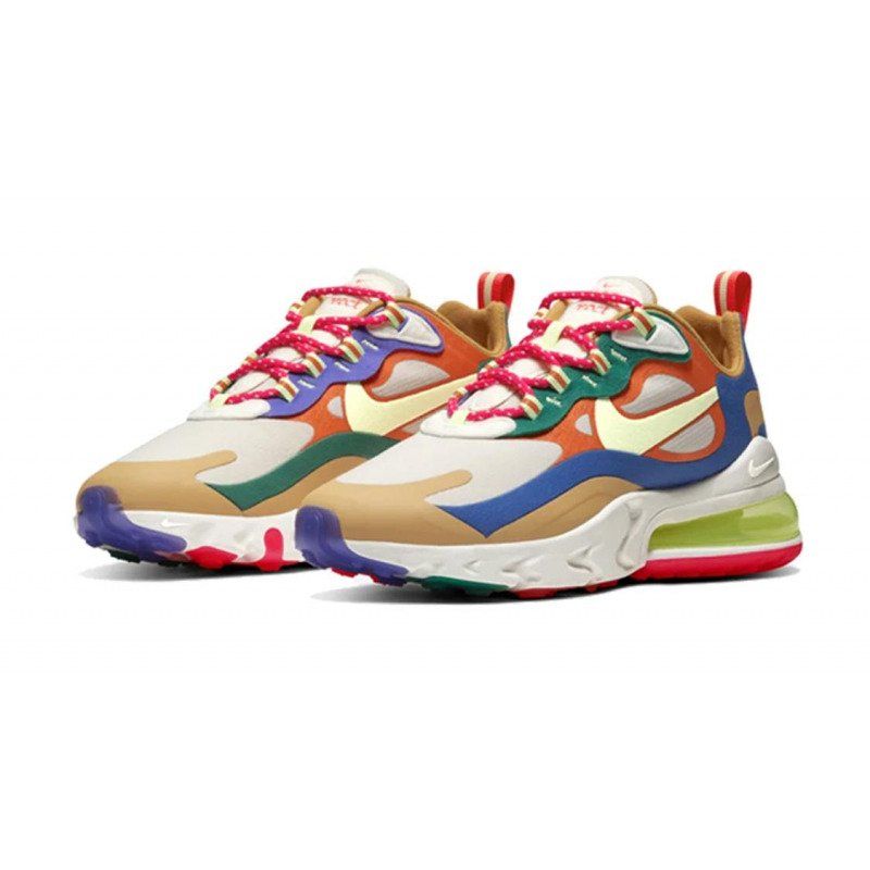 Nike Air Max 270 React Többszínű Női Futó Sivatagi Homok / Barely Volt-sailgame Royal