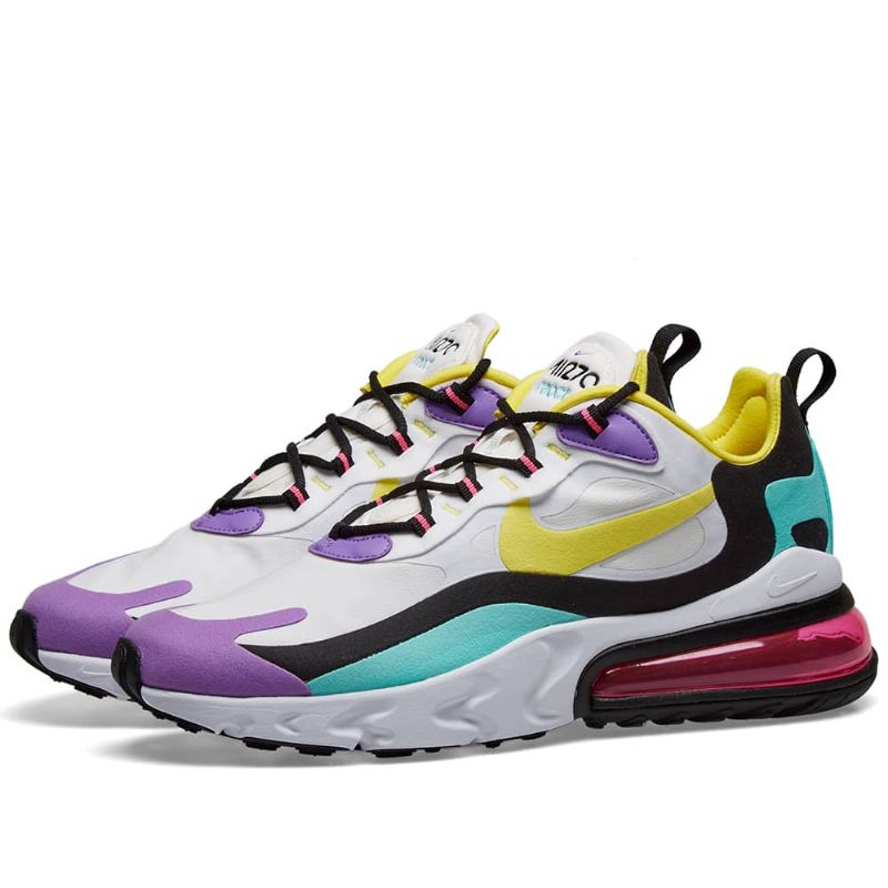 Nike Air Max 270 React W Férfi/női Futó Fehér Lila Rózsaszín