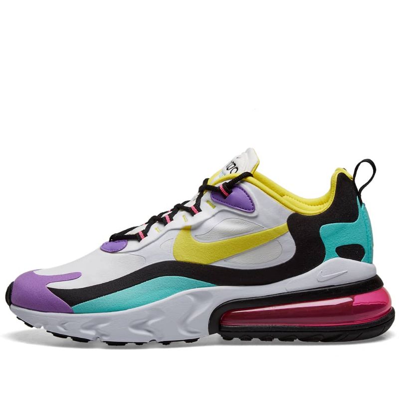 Nike Air Max 270 React W Férfi/női Futó Fehér Lila Rózsaszín