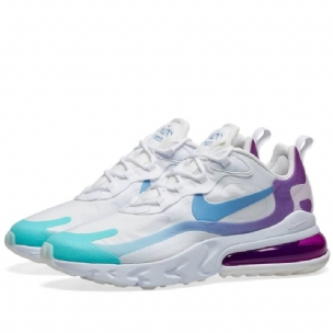 Nike Air Max 270 React W Női Futó Fehér Kék Zöld Lila