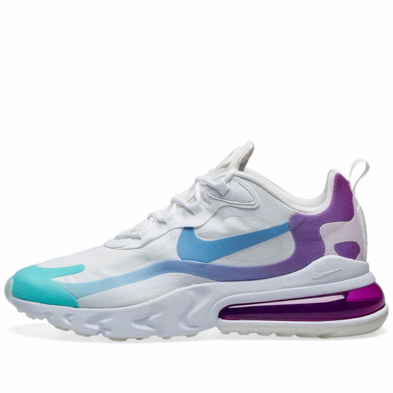 Nike Air Max 270 React W Női Futó Fehér Kék Zöld Lila