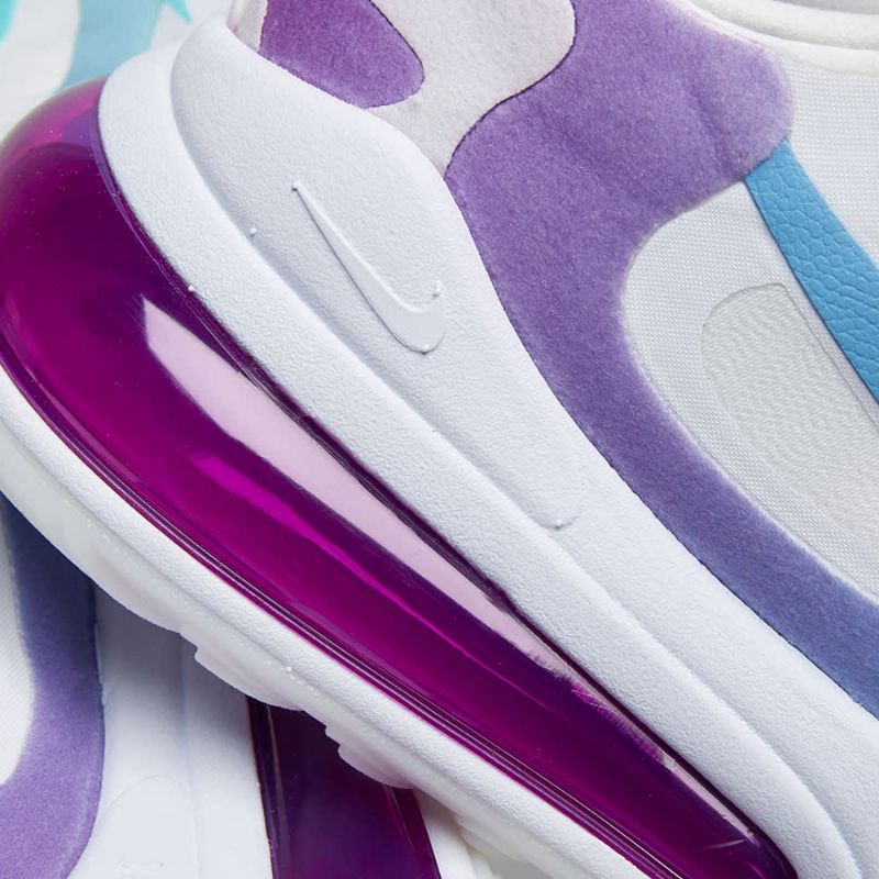 Nike Air Max 270 React W Női Futó Fehér Kék Zöld Lila