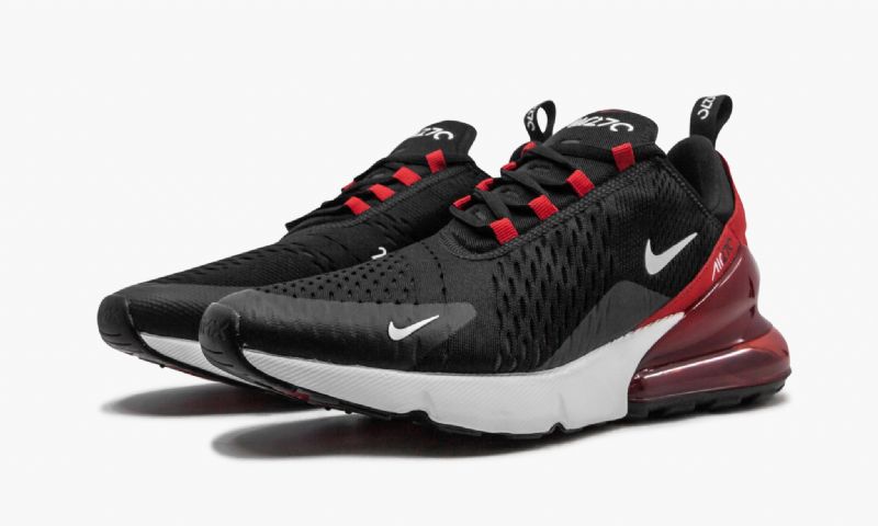 Nike Air Max 270 Széles Férfi Futó Fekete / Fehér-egyetem Vörös