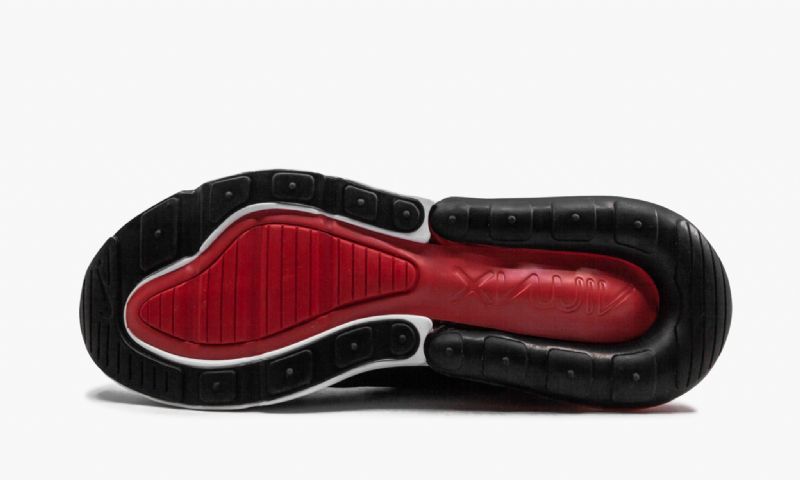 Nike Air Max 270 Széles Férfi Futó Fekete / Fehér-egyetem Vörös