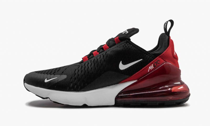 Nike Air Max 270 Széles Férfi Futó Fekete / Fehér-egyetem Vörös