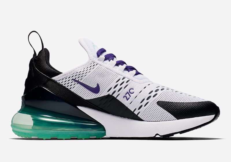Nike Air Max 270 Szőlő Női Futó Fehér / Udvari Lila-menta-fekete
