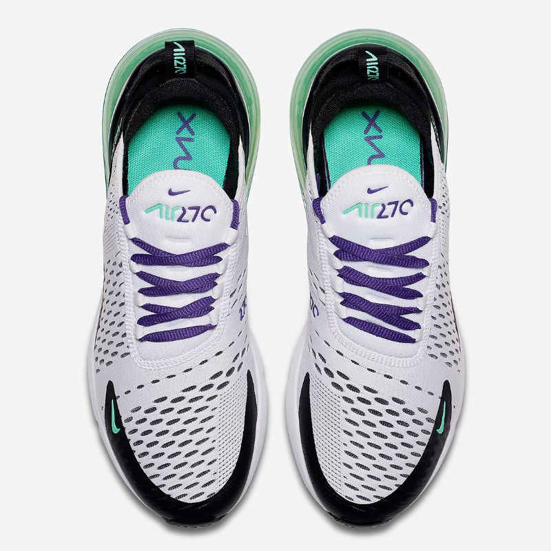 Nike Air Max 270 Szőlő Női Futó Fehér / Udvari Lila-menta-fekete