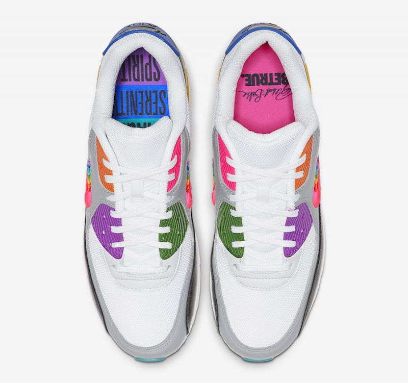 Nike Air Max 90 Be True Férfi / Női Alkalmi Fehér / Többszínű-fekete-farkasszürke