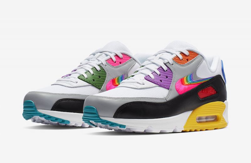 Nike Air Max 90 Be True Férfi / Női Alkalmi Fehér / Többszínű-fekete-farkasszürke