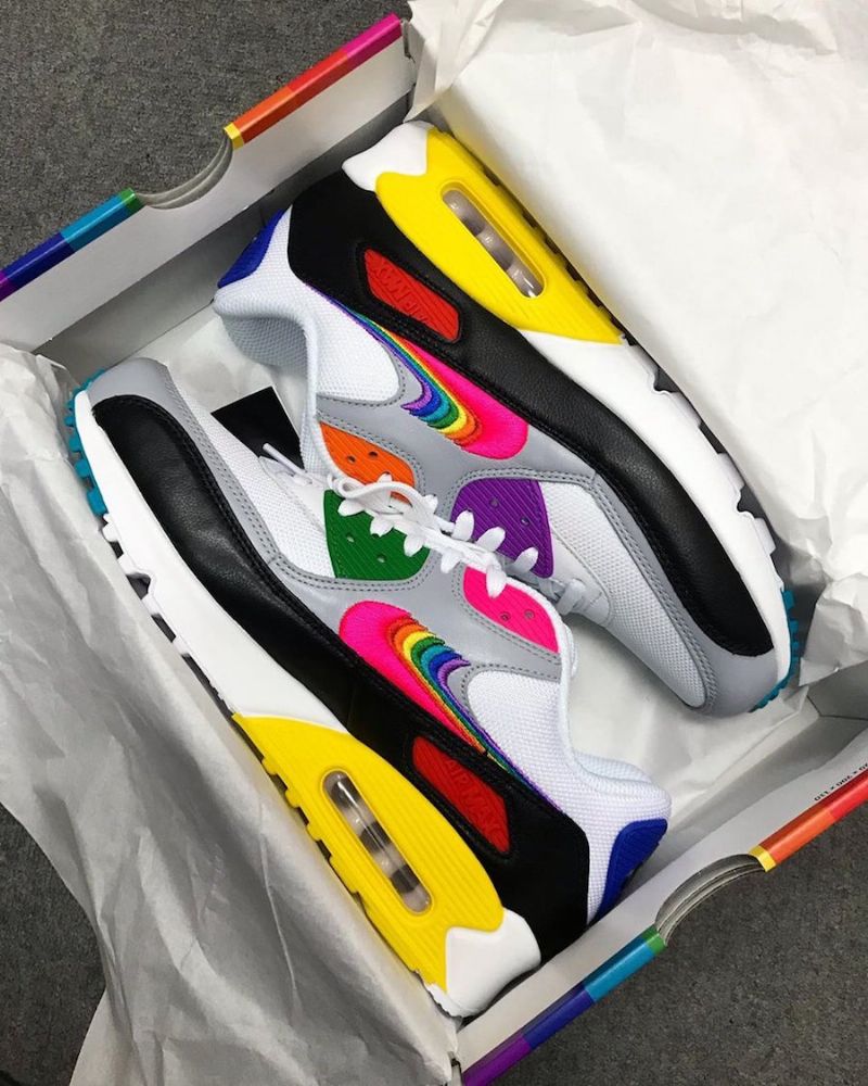Nike Air Max 90 Be True Férfi / Női Alkalmi Fehér / Többszínű-fekete-farkasszürke