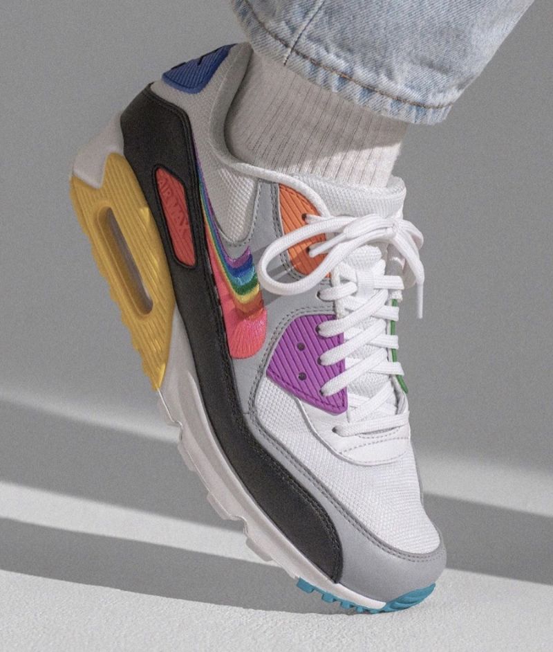 Nike Air Max 90 Be True Férfi / Női Alkalmi Fehér / Többszínű-fekete-farkasszürke
