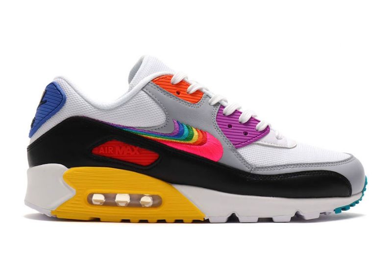 Nike Air Max 90 Be True Férfi / Női Alkalmi Fehér / Többszínű-fekete-farkasszürke