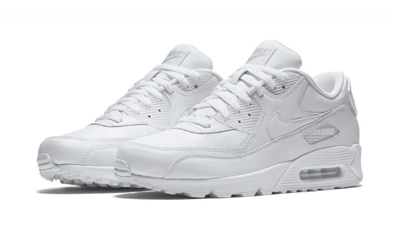 Nike Air Max 90 Bőr Férfi/női Alkalmi Fehér
