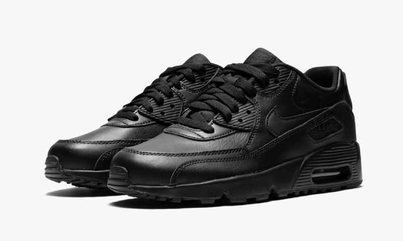 Nike Air Max 90 Bőr Női Alkalmi Fekete