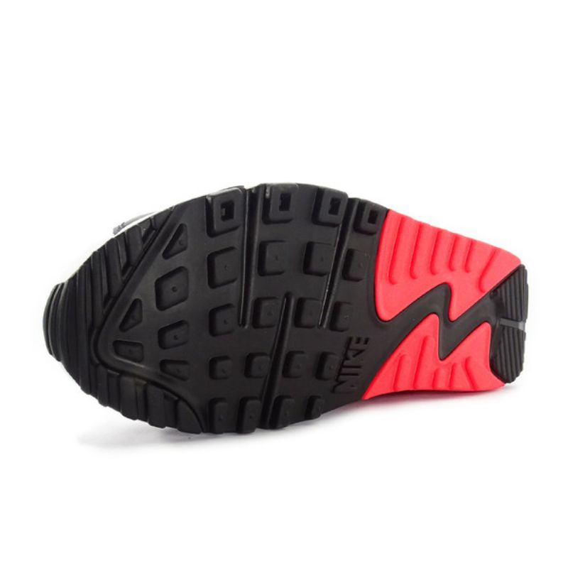 Nike Air Max 90 Essential Bright Crimson Férfi Alkalmi Fehér / Drk Szürke-blk-brght Crmsn