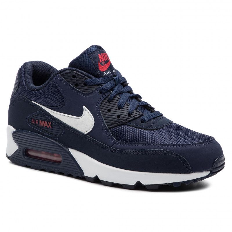 Nike Air Max 90 Essential Férfi Alkalmi Midnight Sötétkékegyetem Vörösobsidianfehér