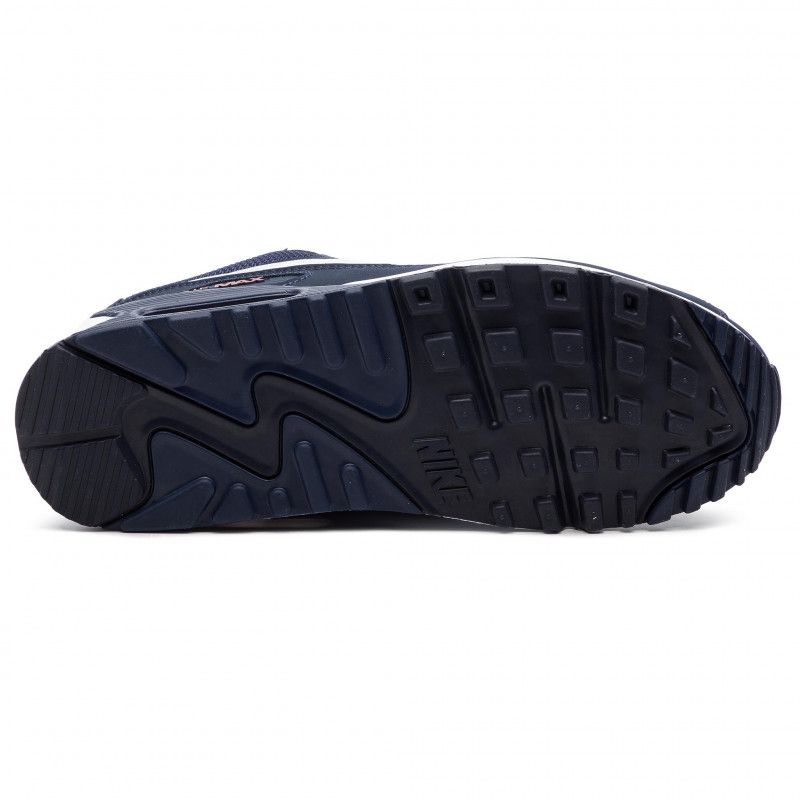 Nike Air Max 90 Essential Férfi Alkalmi Midnight Sötétkékegyetem Vörösobsidianfehér