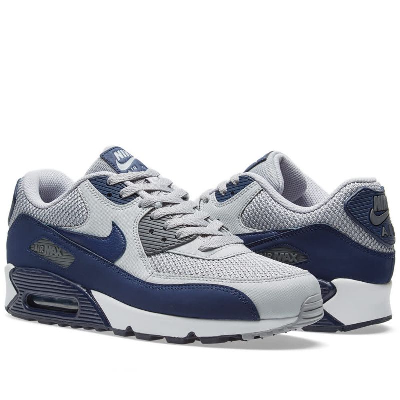 Nike Air Max 90 Essential Férfi Alkalmi Wolf Szürke Bináris Kék / Fehér