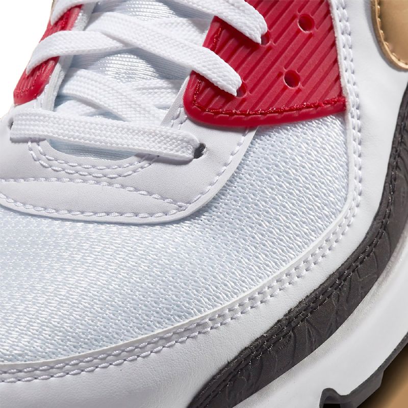 Nike Air Max 90 Essential Férfi/női Alkalmi Fehér Metál Arany Fekete