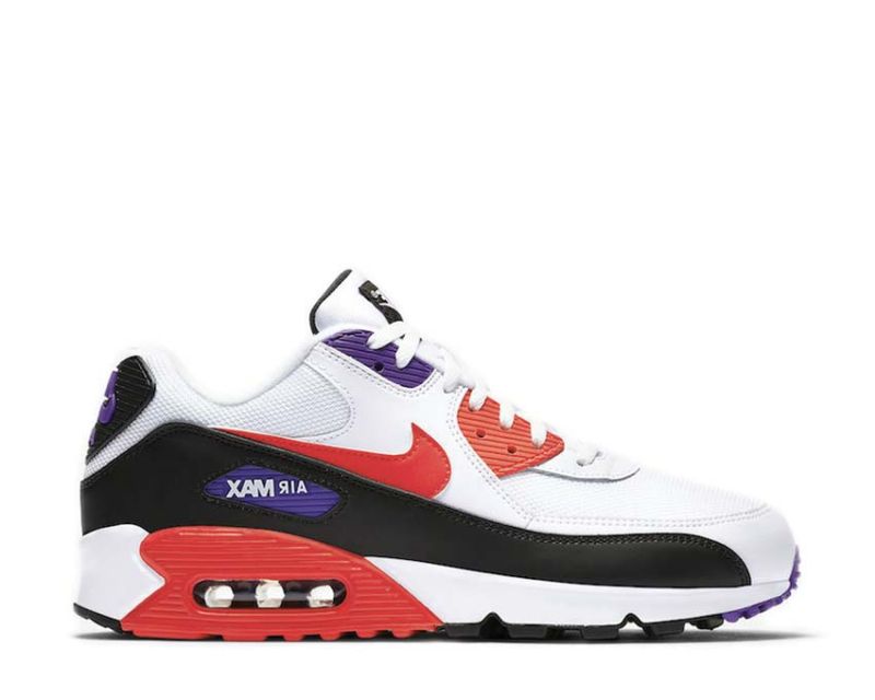 Nike Air Max 90 Essential Férfi / Női Alkalmi Fehér / Udvari Piros-psychic Lila-fekete