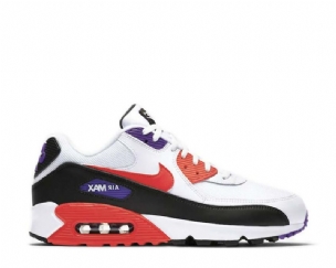 Nike Air Max 90 Essential Férfi / Női Alkalmi Fehér / Udvari Piros-psychic Lila-fekete