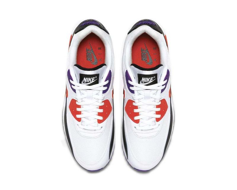Nike Air Max 90 Essential Férfi / Női Alkalmi Fehér / Udvari Piros-psychic Lila-fekete