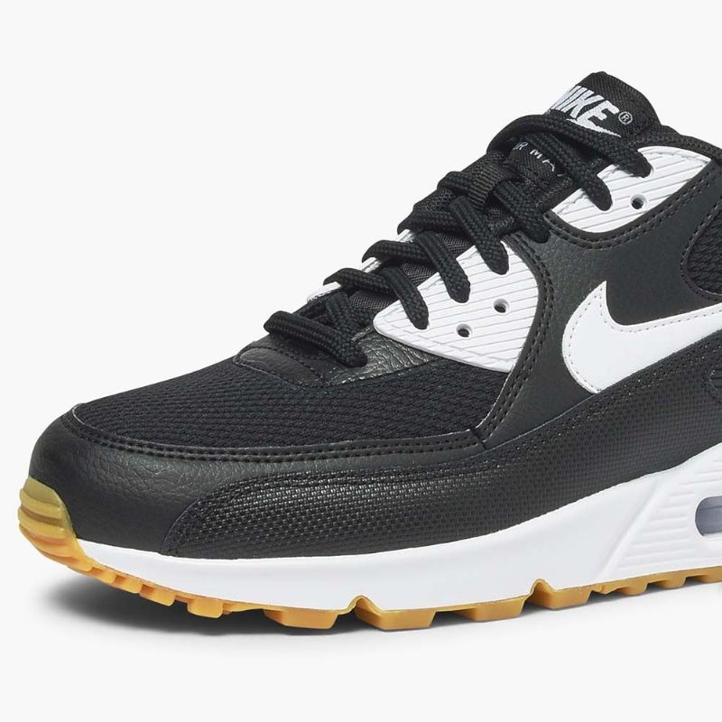 Nike Air Max 90 Essential Férfi/női Alkalmi Fekete Fehér Gumi Világosbarna Wh