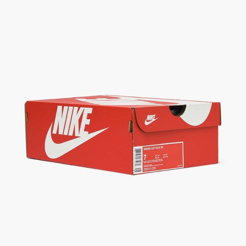 Nike Air Max 90 Essential Férfi/női Alkalmi Fekete Fehér Gumi Világosbarna Wh