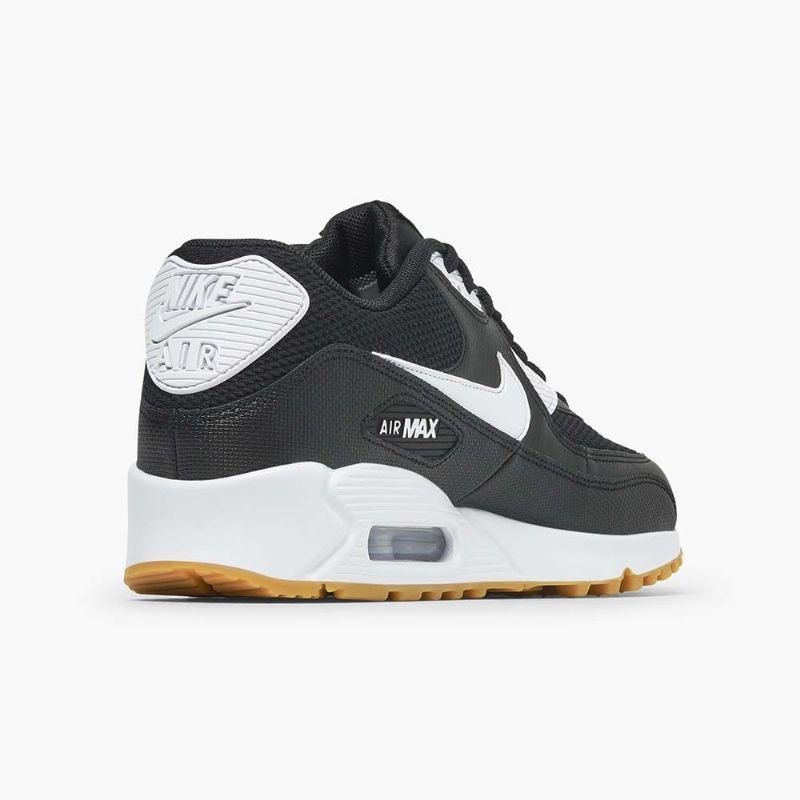 Nike Air Max 90 Essential Férfi/női Alkalmi Fekete Fehér Gumi Világosbarna Wh