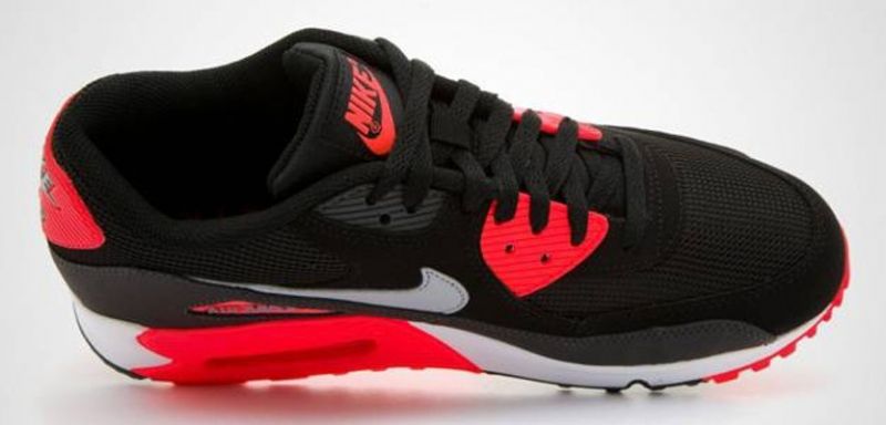 Nike Air Max 90 Essential Férfi / Női Alkalmi Fekete / Wolf Szürke-atomic Piros