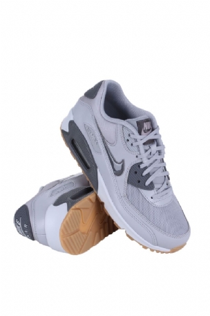 Nike Air Max 90 Essential Női Női Alkalmi Farkasszürke / Tiszta Platina-gumi Világosbarna-sötétszürke