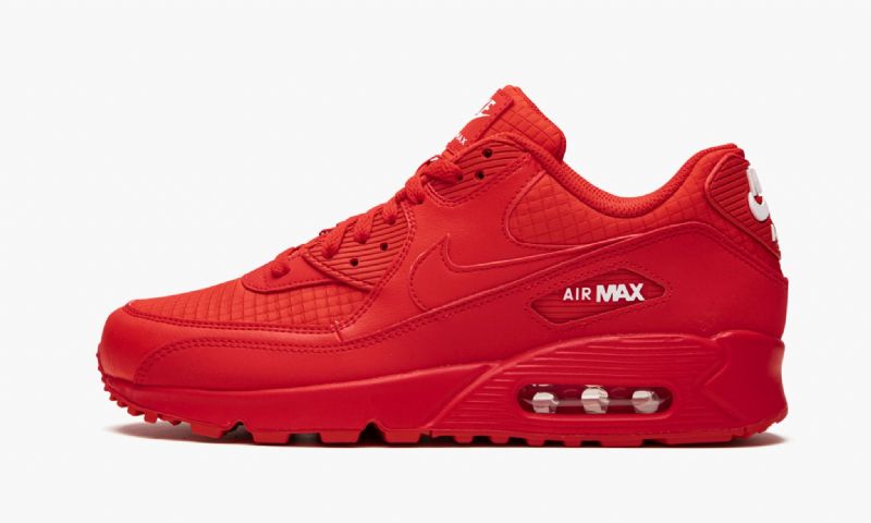 Nike Air Max 90 Essential Triple Piros Férfi / Női Alkalmi Egyetemi / Fehér