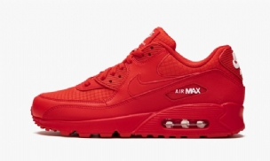 Nike Air Max 90 Essential Triple Piros Férfi / Női Alkalmi Egyetemi / Fehér