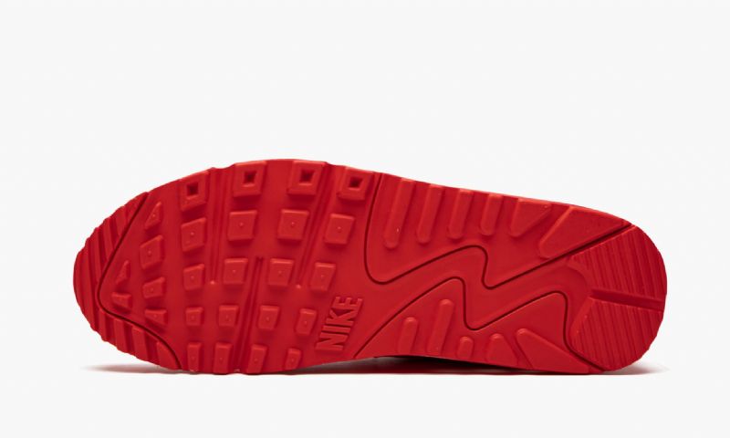 Nike Air Max 90 Essential Triple Piros Férfi / Női Alkalmi Egyetemi / Fehér