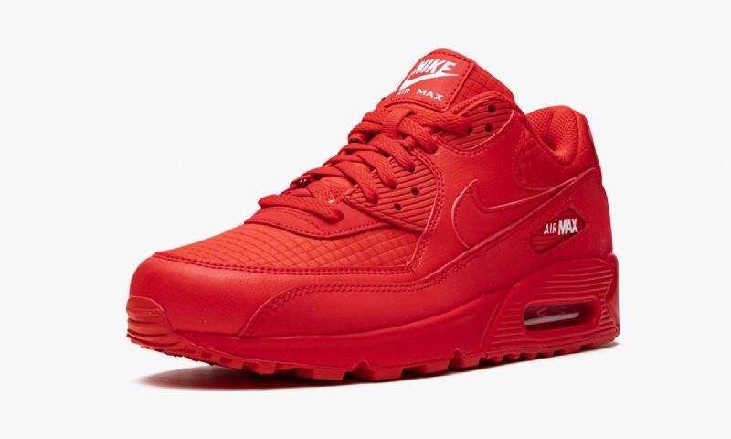 Nike Air Max 90 Essential Triple Piros Férfi / Női Alkalmi Egyetemi / Fehér
