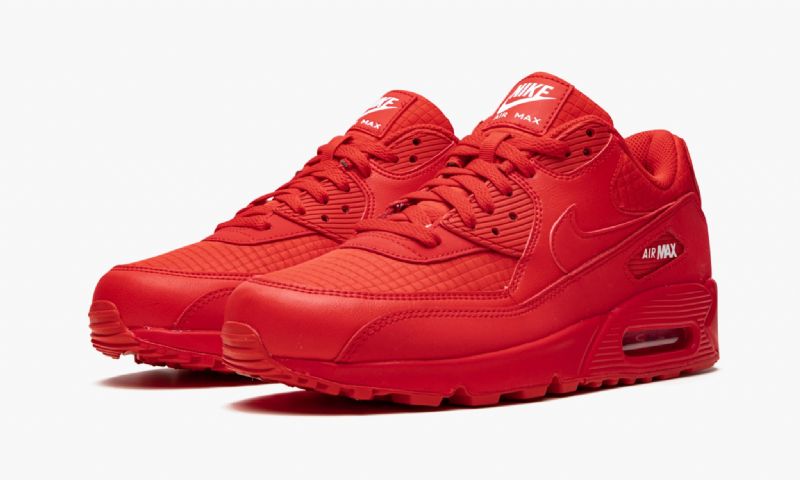 Nike Air Max 90 Essential Triple Piros Férfi / Női Alkalmi Egyetemi / Fehér