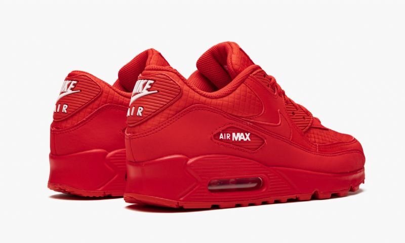 Nike Air Max 90 Essential Triple Piros Férfi / Női Alkalmi Egyetemi / Fehér