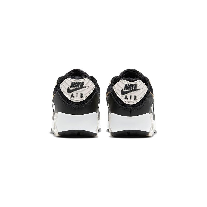 Nike Air Max 90 Férfi / Női Alkalmi Fekete / Csúcsfehér / Világos Ércfa