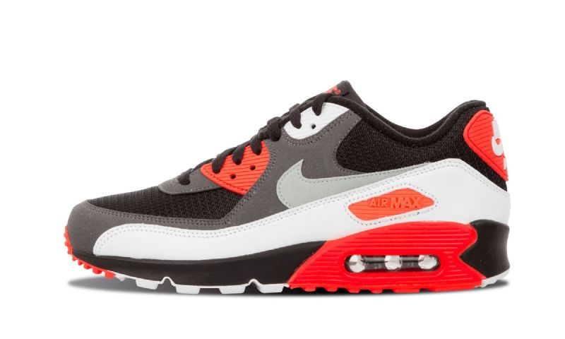 Nike Air Max 90 Fordított Infravörös Férfi Hétköznapi Fekete / Semleges Szürke-sötétszürke-fehér