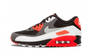 Nike Air Max 90 Fordított Infravörös Férfi Hétköznapi Fekete / Semleges Szürke-sötétszürke-fehér