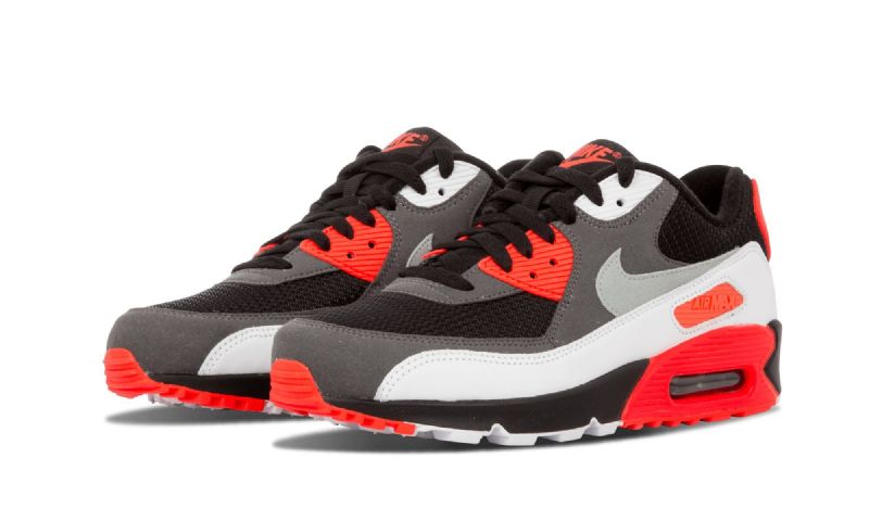 Nike Air Max 90 Fordított Infravörös Férfi Hétköznapi Fekete / Semleges Szürke-sötétszürke-fehér