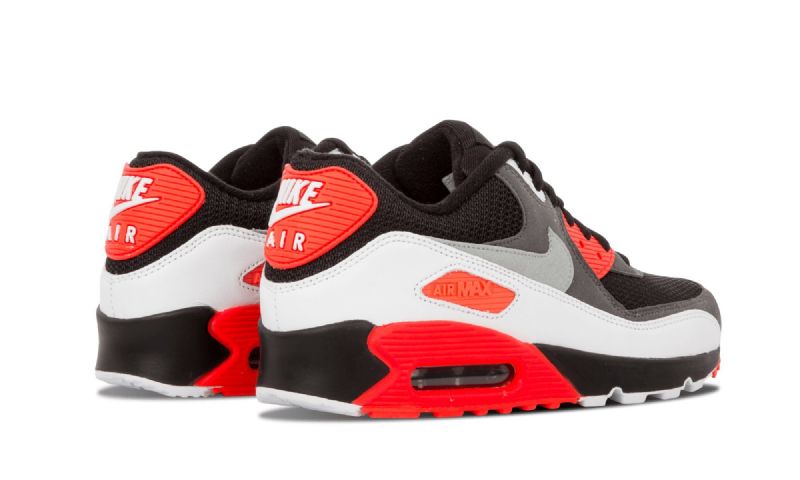 Nike Air Max 90 Fordított Infravörös Férfi Hétköznapi Fekete / Semleges Szürke-sötétszürke-fehér