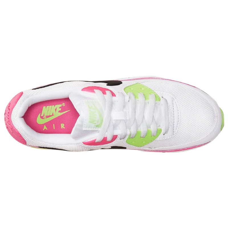 Nike Air Max 90 Görögdinnye Női Alkalmi Fehér / Fekete / Rózsaszín Blast / Ghost Zöld