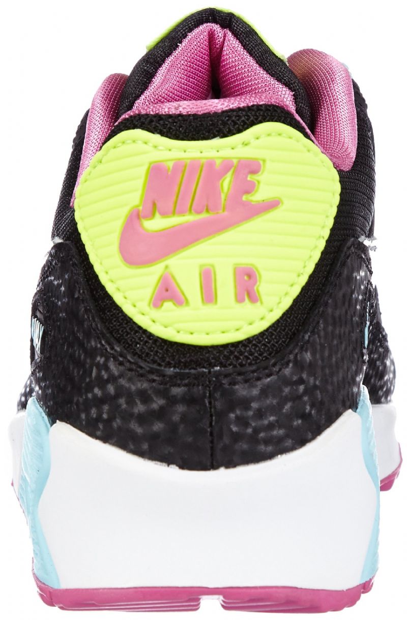 Nike Air Max 90 Gs Női Alkalmi Blk / Mtllc Slvr-rd Vlt-glcr Ic
