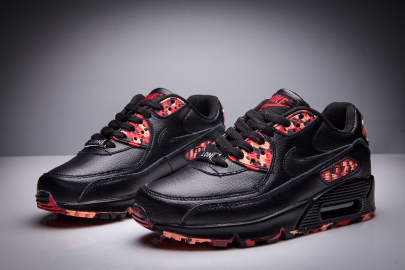 Nike Air Max 90 Gs Női Alkalmi Fekete/piros