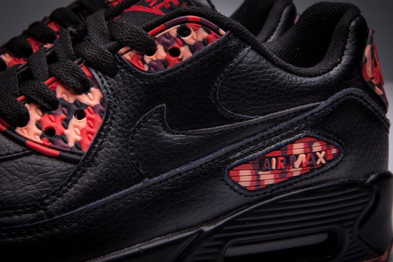 Nike Air Max 90 Gs Női Alkalmi Fekete/piros