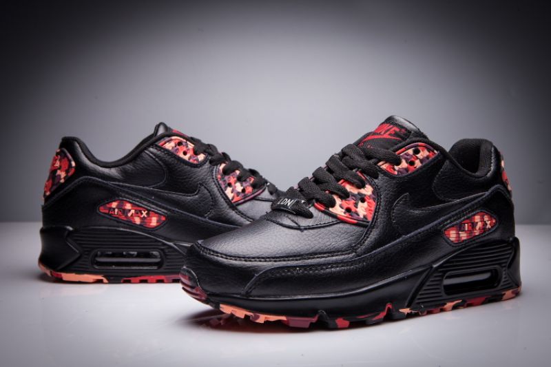 Nike Air Max 90 Gs Női Alkalmi Fekete/piros