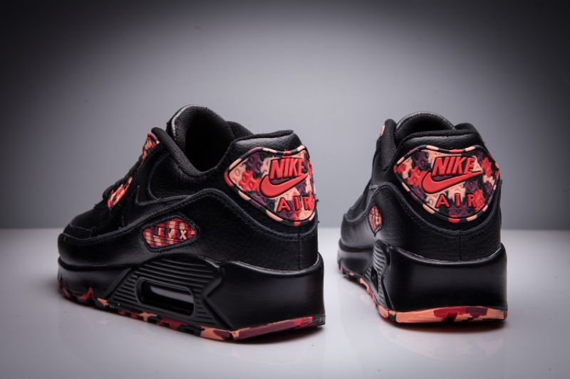 Nike Air Max 90 Gs Női Alkalmi Fekete/piros