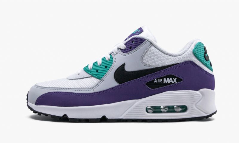 Nike Air Max 90 Hyper Jade Férfi Alkalmi Fehér / Fekete-hyper Jade-court Lila
